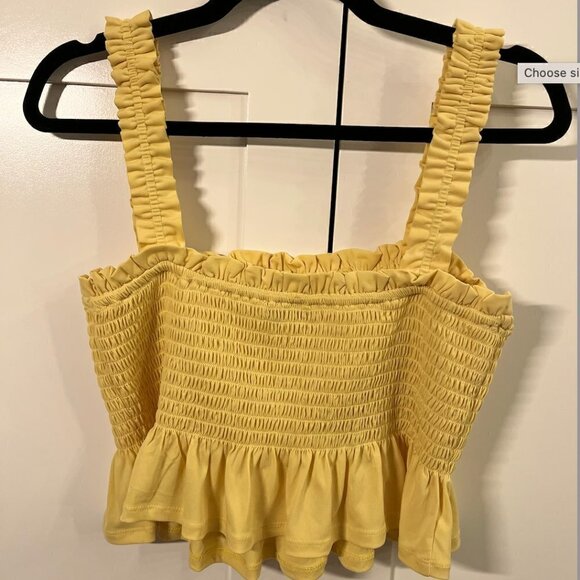 BCBGeneration Sleeveless Smocked Short Top - Picture 2 of 3